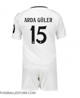 Günstige Real Madrid Arda Guler #15 Heimtrikotsatz Kinder 2024-25 Kurzarm (+ Kurze Hosen)